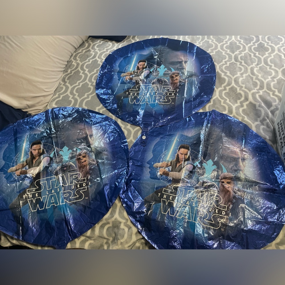 (3) Star Wars GIANT sized helium balloons 30”